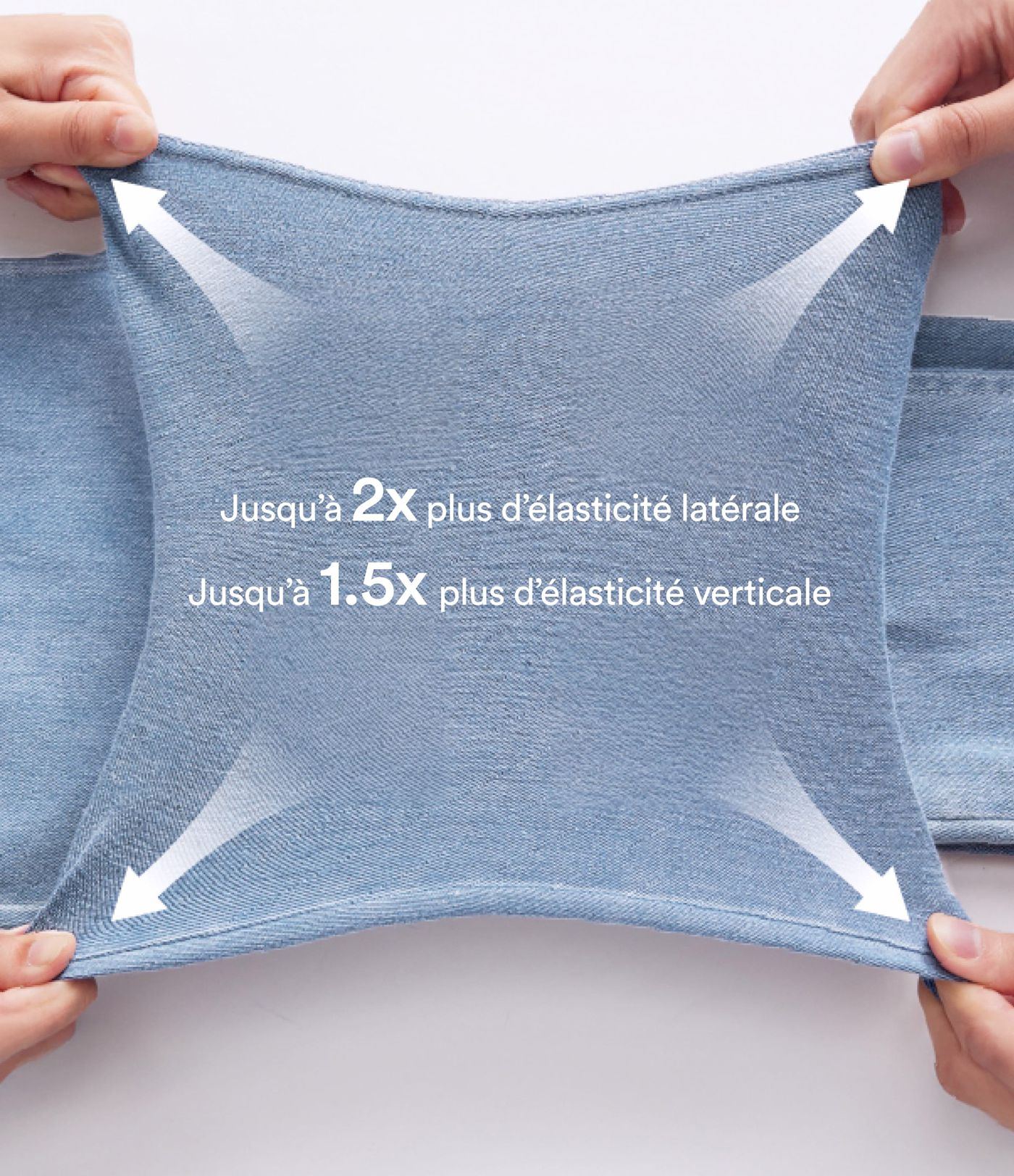 Short asymétrique en jean délavé Halara Flex™ taille basse à poches multiples