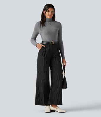 High Neck Long Sleeve Casual Sweater