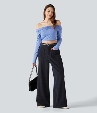 High Waisted Baggy Work Pants with Pockets High Waisted Baggy Work Pants with Pockets