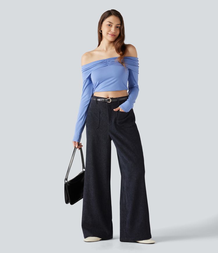 High Waisted Baggy Work Pants with Pockets High Waisted Baggy Work Pants with Pockets