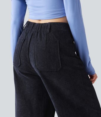High Waisted Baggy Work Pants with Pockets High Waisted Baggy Work Pants with Pockets
