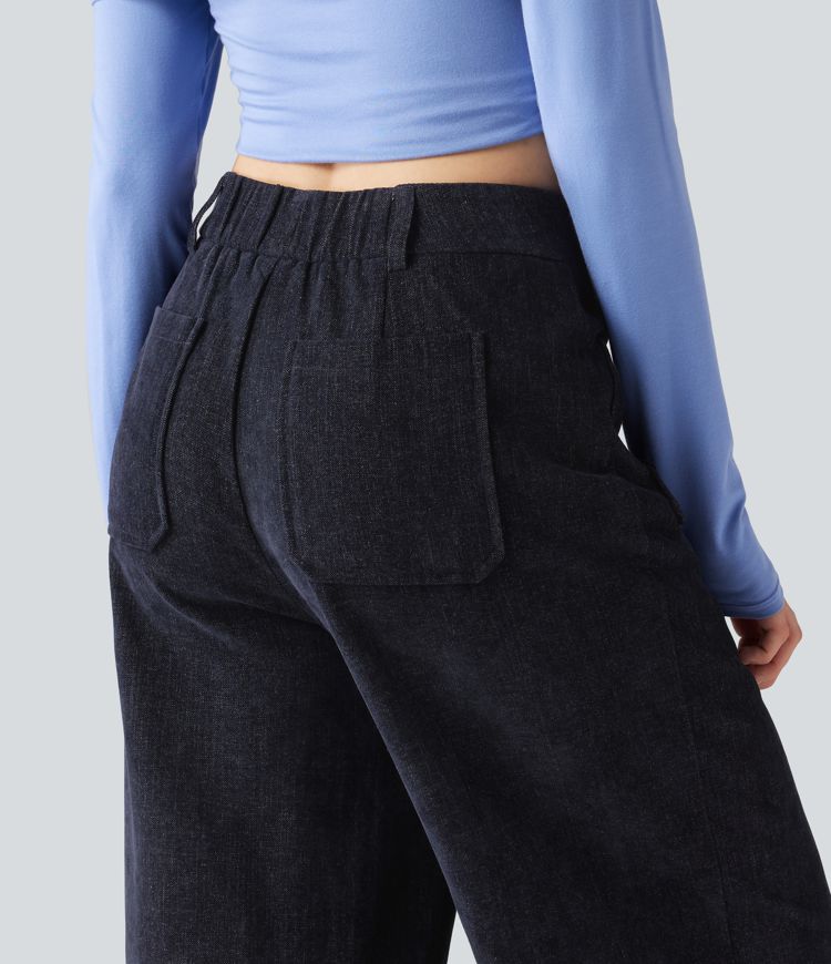 High Waisted Baggy Work Pants with Pockets High Waisted Baggy Work Pants with Pockets