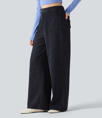 High Waisted Baggy Work Pants with Pockets High Waisted Baggy Work Pants with Pockets