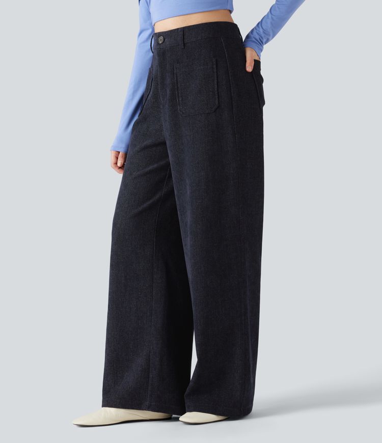 High Waisted Baggy Work Pants with Pockets High Waisted Baggy Work Pants with Pockets