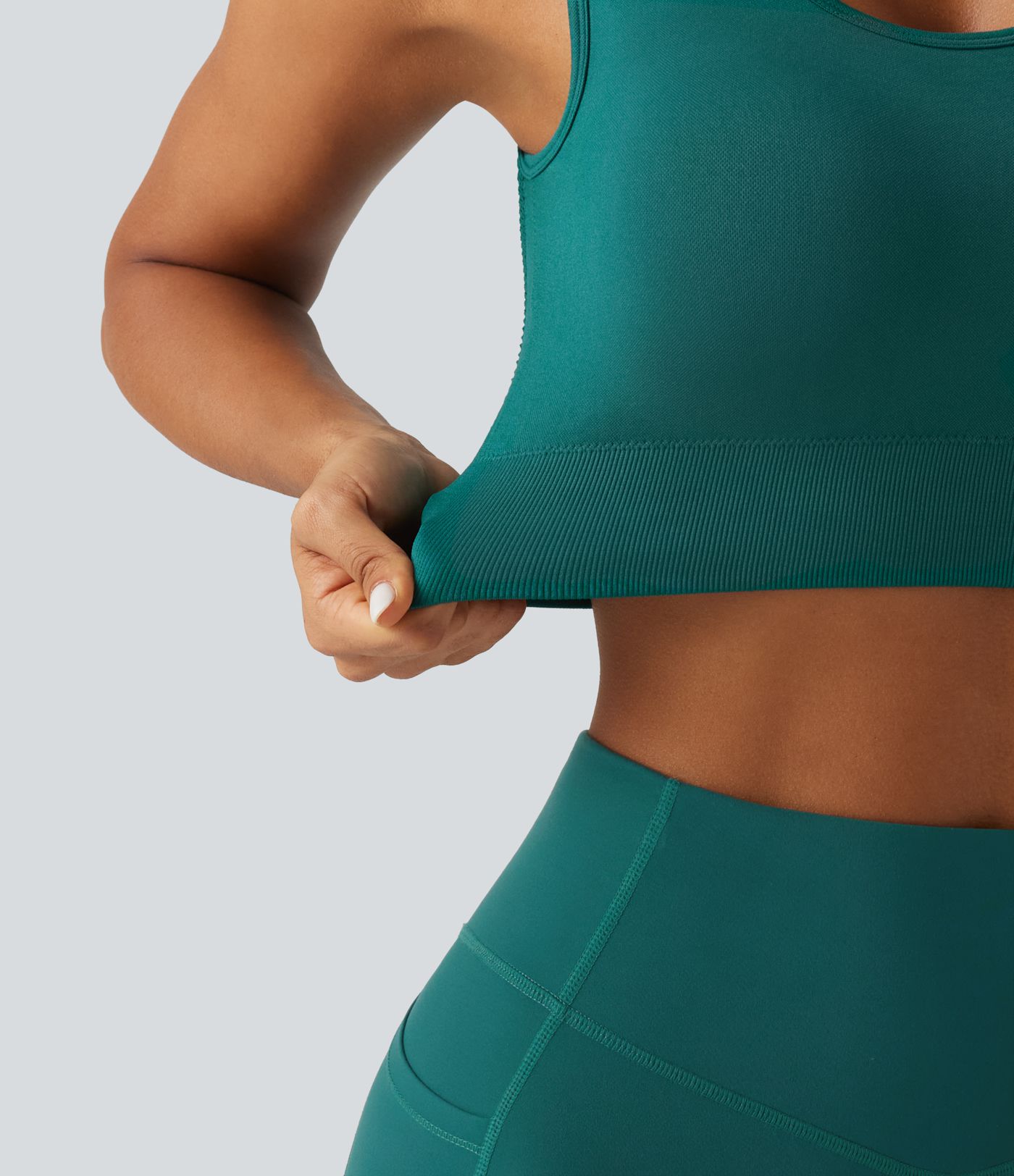 OneForm Seamless Flow Cut-Out Yoga Tank Top with Built-in Bra for DD-F Cups
