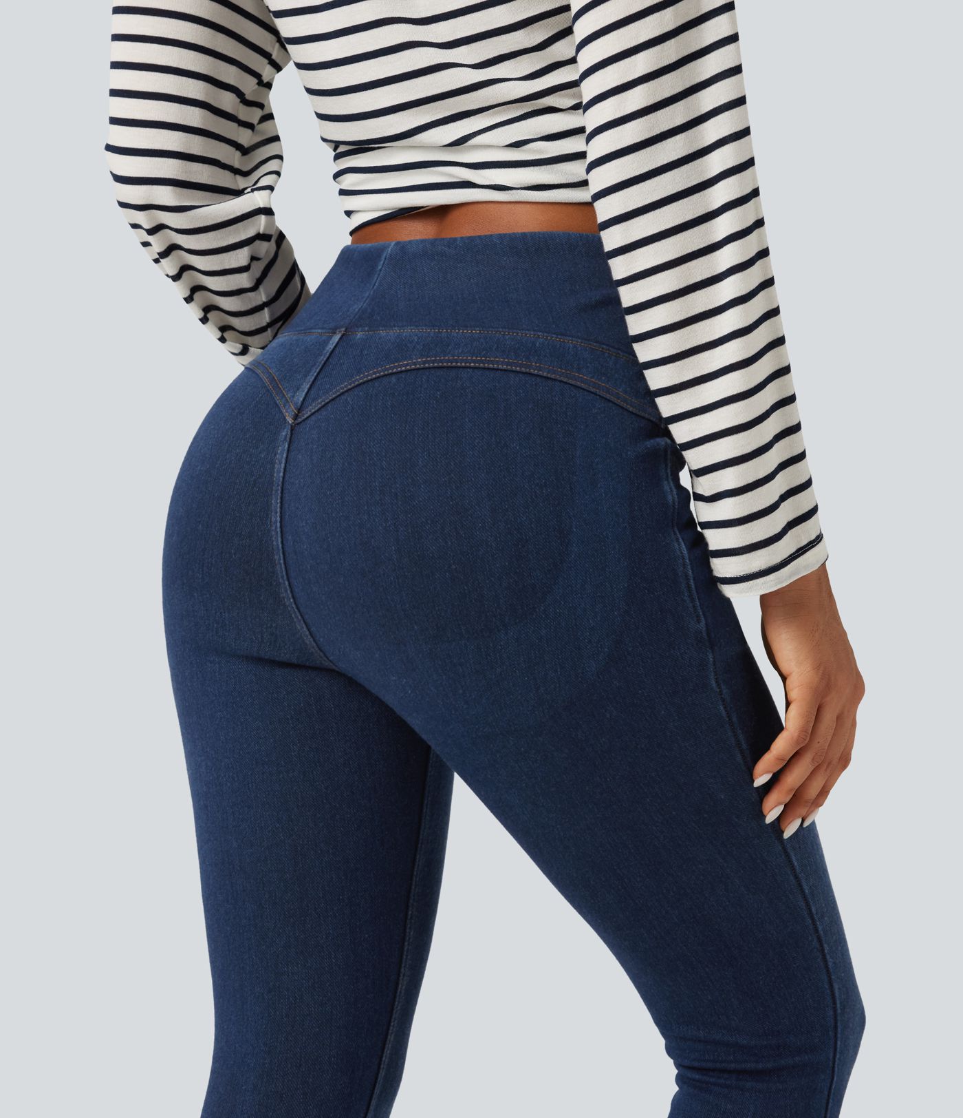 Halara Flex™ Denim Heat High Waisted Skinny Tummy Control Butt Lifting Denim Leggings with Pockets Halara Flex™ Denim Heat High Waisted Skinny Tummy Control Butt Lifting Denim Leggings with Pockets