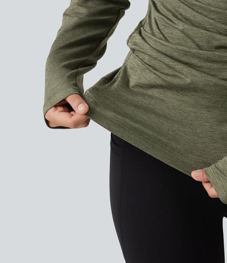 Schulterfreies Yoga-Sport-Top mit langen Ärmeln Schulterfreies Yoga-Sport-Top mit langen Ärmeln