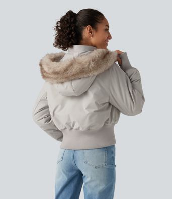 Hooded Long Sleeve Casual Padded Jacket with Pockets and Thumbholes Hooded Long Sleeve Casual Padded Jacket with Pockets and Thumbholes