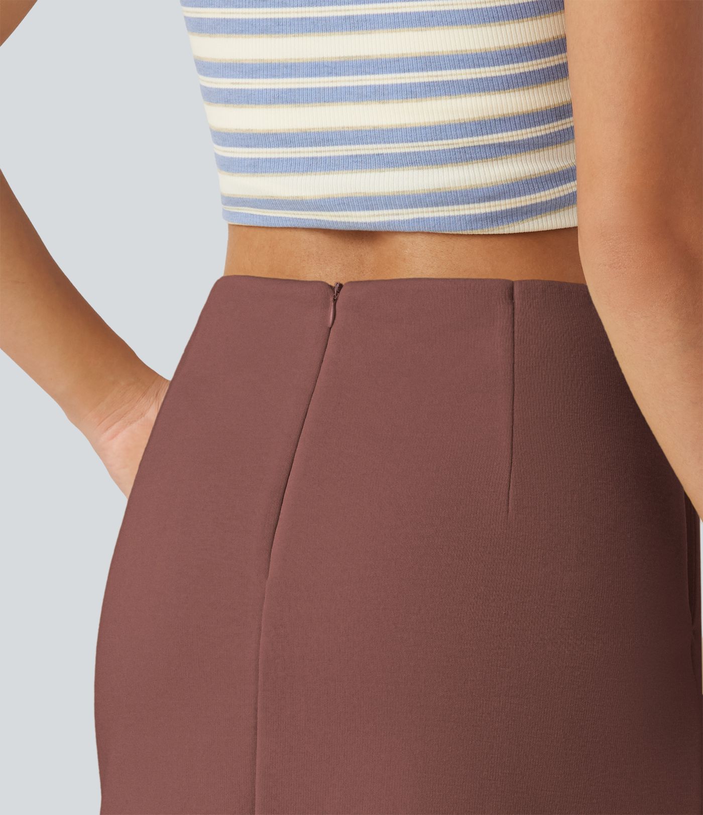 High Waisted 2-in-1 A Line Mini Casual Skirt with Pockets High Waisted 2-in-1 A Line Mini Casual Skirt with Pockets