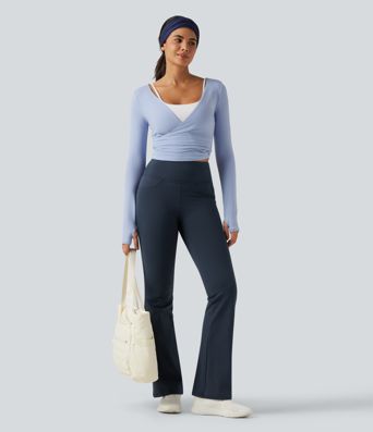 DayStretch High Waisted Butt Lifting Flare Yoga Leggings with Pockets