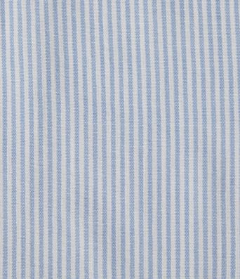 Long Sleeve Curved Hem Stripe Work Linen-Feel Shirt with Pocket