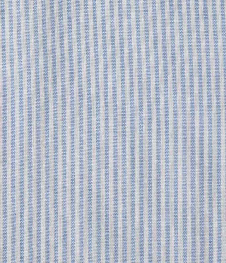 Long Sleeve Curved Hem Stripe Work Linen-Feel Shirt with Pocket