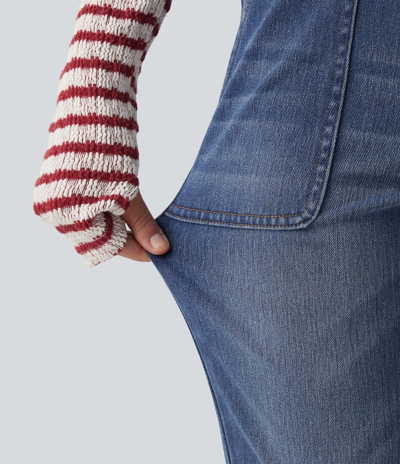 Halara Flex™ Low Rise Bootcut Casual Jeans with Pockets Halara Flex™ Low Rise Bootcut Casual Jeans with Pockets