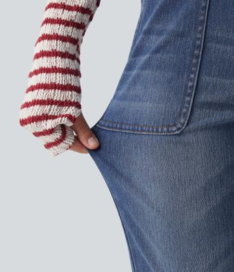 Halara Flex™ Low Rise Bootcut Casual Jeans with Pockets Halara Flex™ Low Rise Bootcut Casual Jeans with Pockets