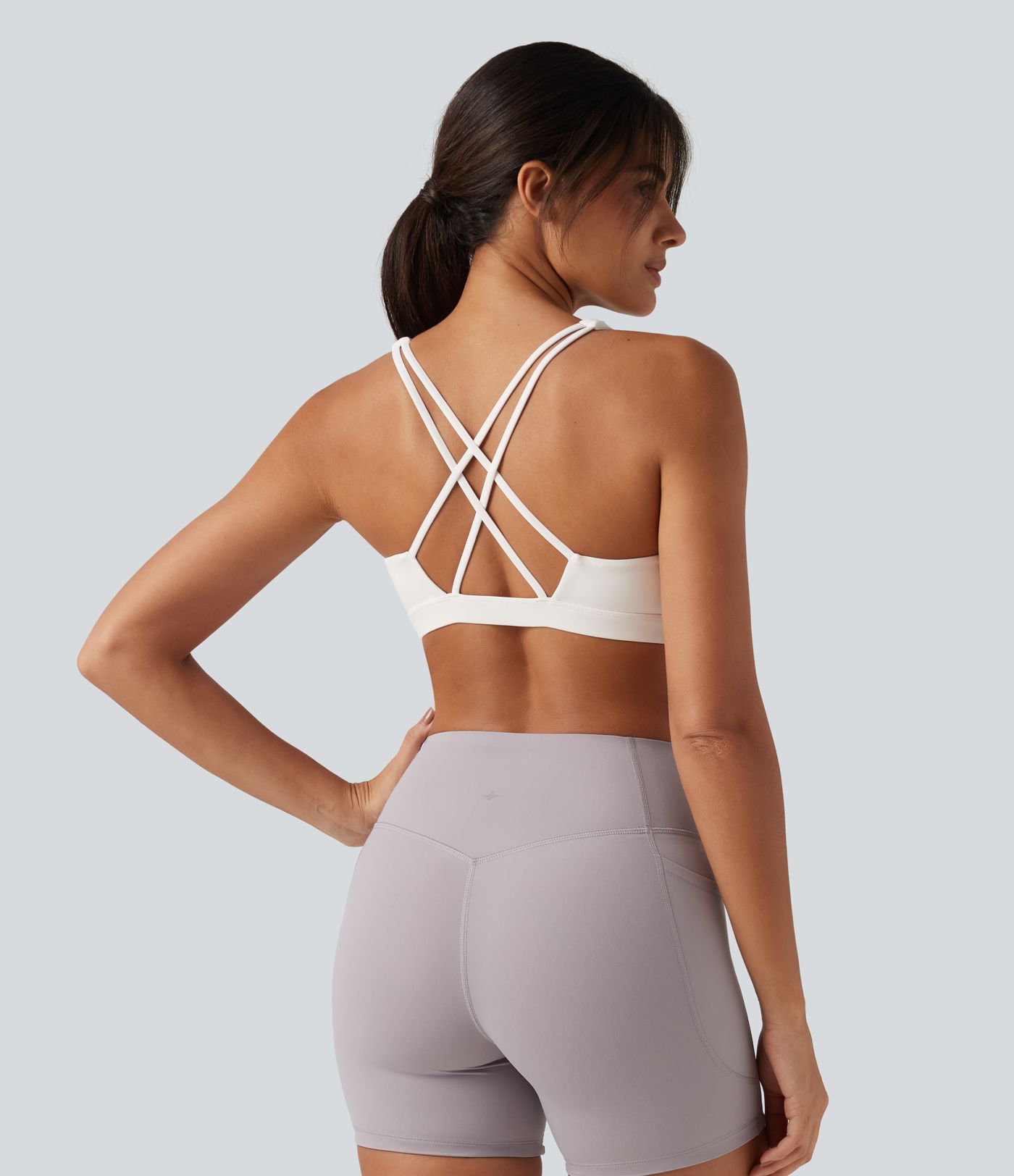 Softlyzero™ QuickDry Racerback Built-in Bra Contrast Mesh 2-Piece Yoga Tank Top