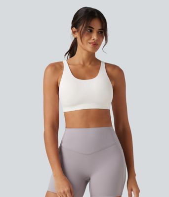 Softlyzero™ QuickDry Racerback Built-in Bra Contrast Mesh 2-Piece Yoga Tank Top