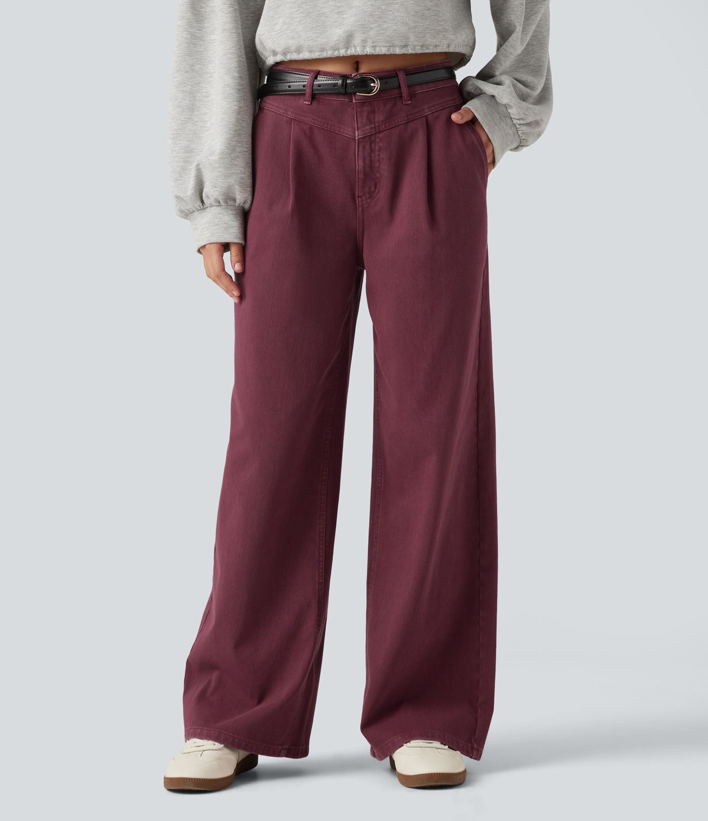 Jean large Halara Flex™ taille mi-haute coloré avec poches