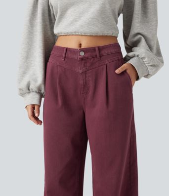 Jean large Halara Flex™ taille mi-haute coloré avec poches