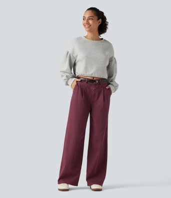 Jean large Halara Flex™ taille mi-haute coloré avec poches
