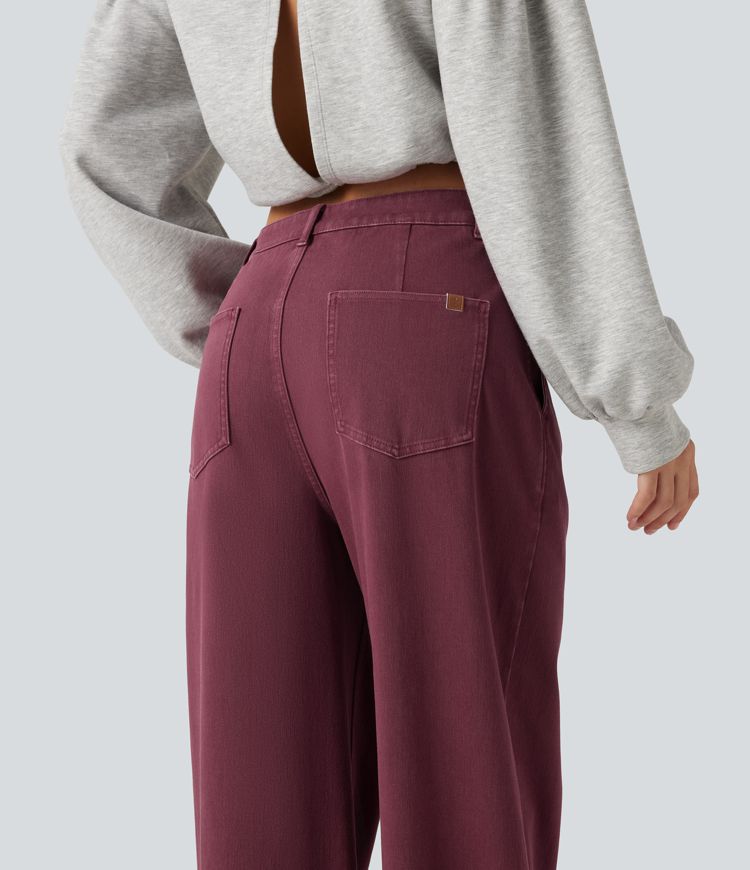 Jean large Halara Flex™ taille mi-haute coloré avec poches