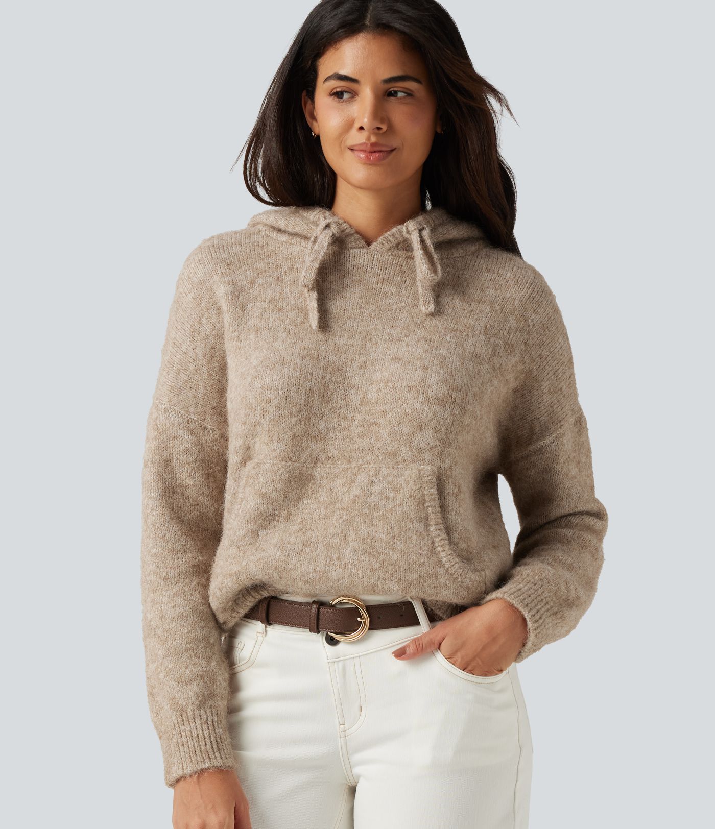 Hooded Long Sleeve Casual Sweater with Pocket Hooded Long Sleeve Casual Sweater with Pocket