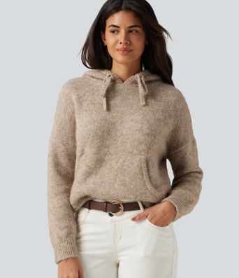 Hooded Long Sleeve Casual Sweater with Pocket Hooded Long Sleeve Casual Sweater with Pocket