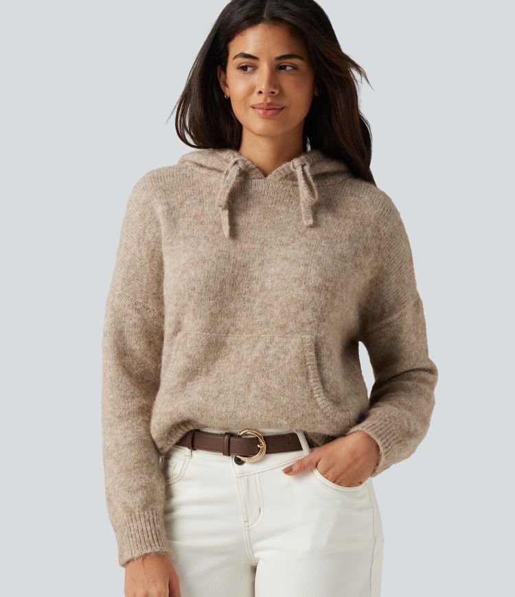 Hooded Long Sleeve Casual Sweater with Pocket Hooded Long Sleeve Casual Sweater with Pocket