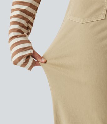 Halara Flex™ - Lässige Jeans mit hohem Bund, mehreren Taschen und geradem Bein