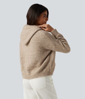 Hooded Long Sleeve Casual Sweater with Pocket Hooded Long Sleeve Casual Sweater with Pocket