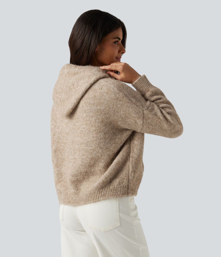 Hooded Long Sleeve Casual Sweater with Pocket Hooded Long Sleeve Casual Sweater with Pocket