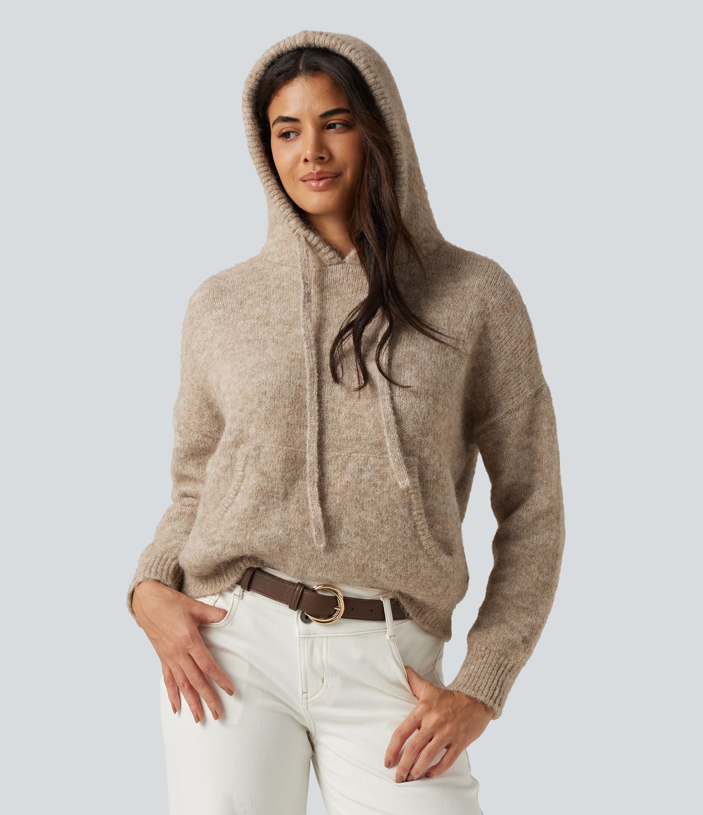 Hooded Long Sleeve Casual Sweater with Pocket Hooded Long Sleeve Casual Sweater with Pocket
