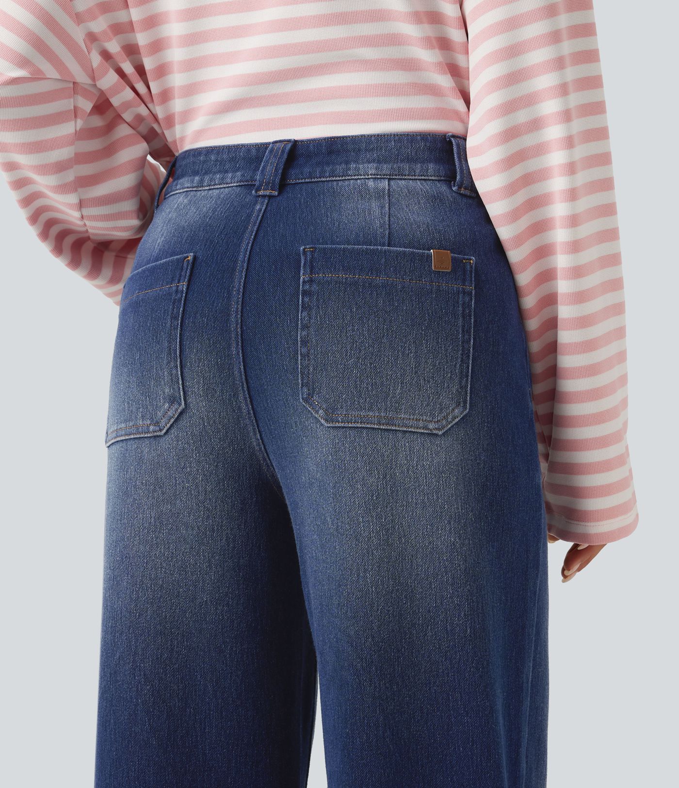 Halara Flex™ High Waisted Baggy Relaxed Casual Jeans with Pockets Halara Flex™ High Waisted Baggy Relaxed Casual Jeans with Pockets