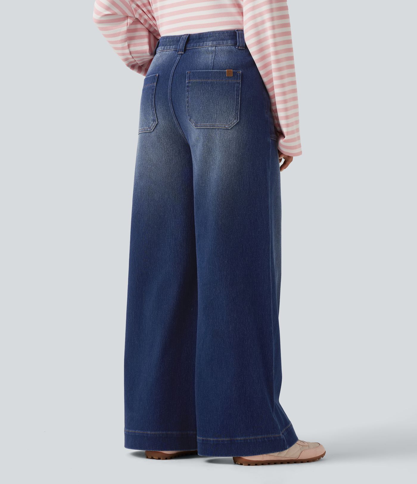 Halara Flex™ High Waisted Baggy Relaxed Casual Jeans with Pockets Halara Flex™ High Waisted Baggy Relaxed Casual Jeans with Pockets