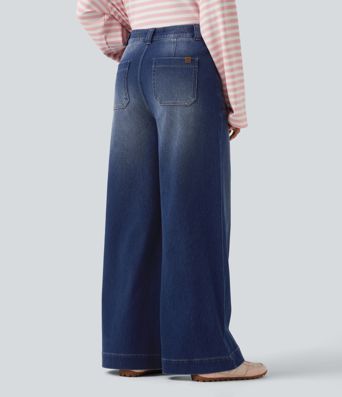 Halara Flex™ High Waisted Baggy Relaxed Casual Jeans with Pockets Halara Flex™ High Waisted Baggy Relaxed Casual Jeans with Pockets