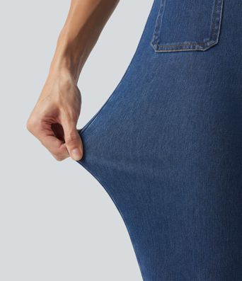 Halara Flex™ Mid Rise Casual Bootcut Jeans with Pockets Halara Flex™ Mid Rise Casual Bootcut Jeans with Pockets