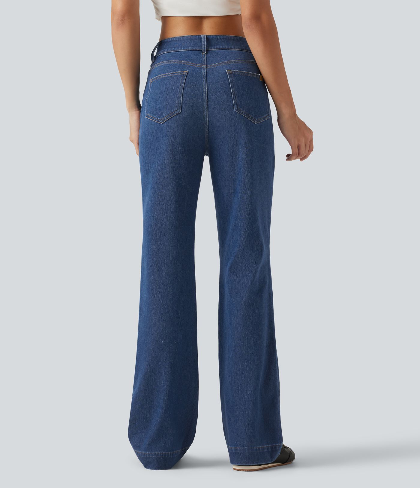 Halara Flex™ Mid Rise Casual Bootcut Jeans with Pockets Halara Flex™ Mid Rise Casual Bootcut Jeans with Pockets