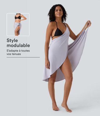 Robe de Plage Fines bretelles croisée dos nu effet portefeuille effet frais InstantCool