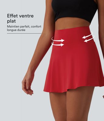 Jupe mini de tennis 2-en-1 SoftlyZero™ Airy taille haute gainant effet frais InstantCool avec poches, protection solaire UPF50+