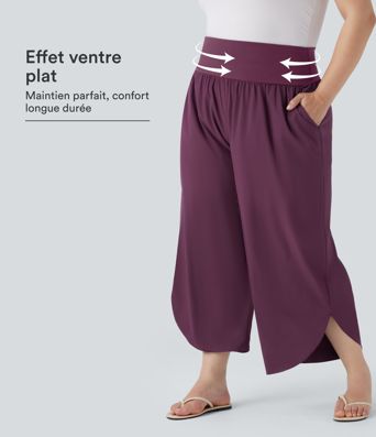 Pantalon tailleur gainant taille haute avec poches Halara Flex™