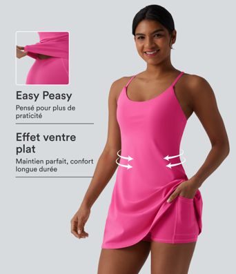 Robe sport SoftlyZero™ Plush ventre plat avec poches – Édition Easy Peasy Robe sport SoftlyZero™ Plush ventre plat avec poches – Édition Easy Peasy
