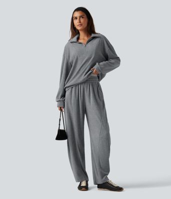 Stand Collar Long Sleeve Casual Sweatshirt