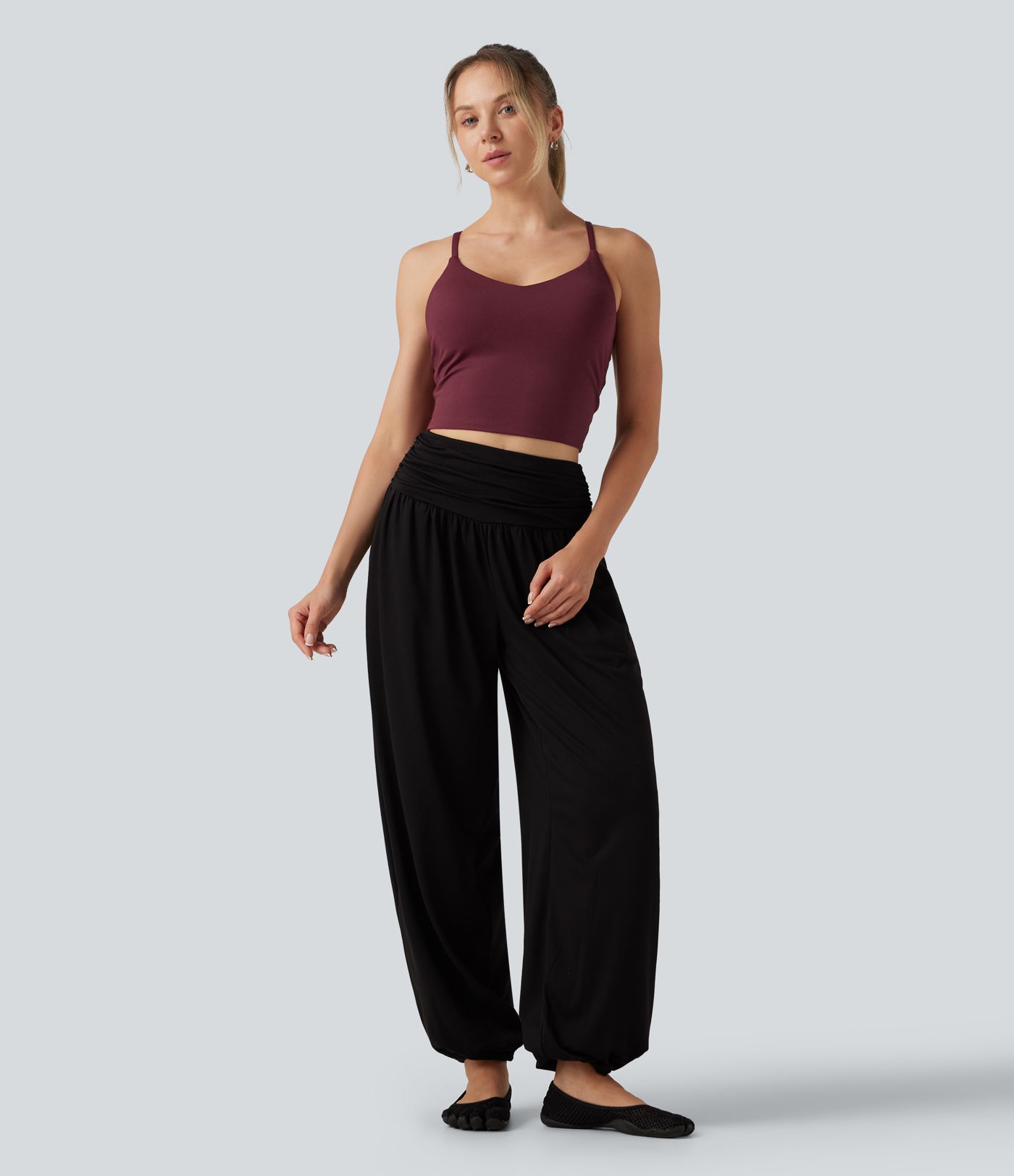 SoftlyZero™ Airy V Neck Built-in Bra Crisscross InstantCool Yoga Tank Top SoftlyZero™ Airy V Neck Built-in Bra Crisscross InstantCool Yoga Tank Top