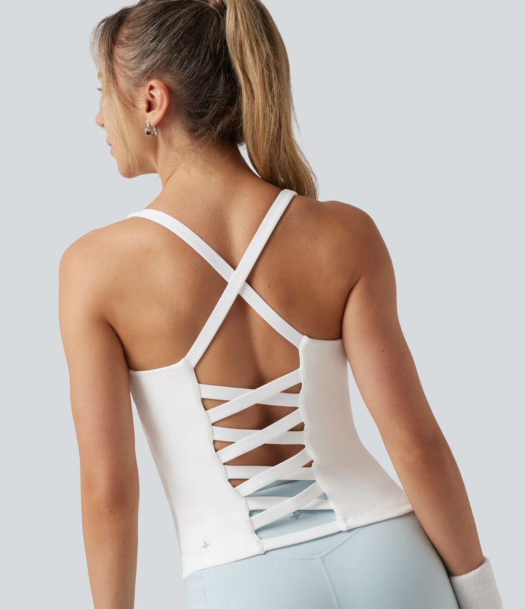 U Neck Built-in Bra Running Tank Top DD-F Cups U Neck Built-in Bra Running Tank Top DD-F Cups
