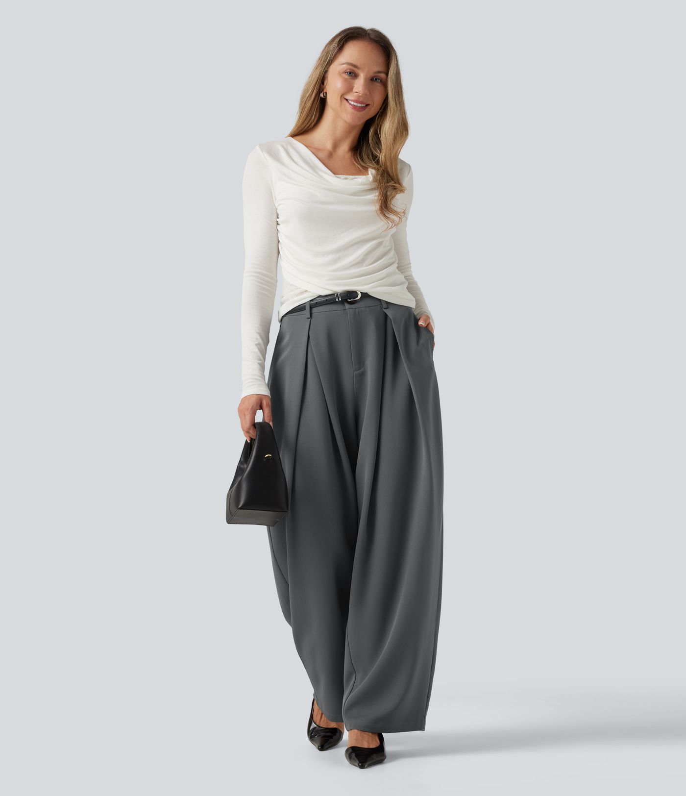 High Waisted Baggy Work Pants with Pockets High Waisted Baggy Work Pants with Pockets