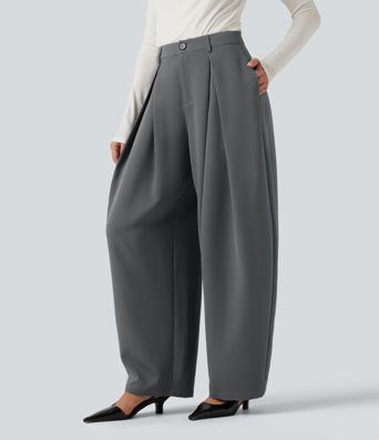 High Waisted Baggy Work Pants with Pockets High Waisted Baggy Work Pants with Pockets