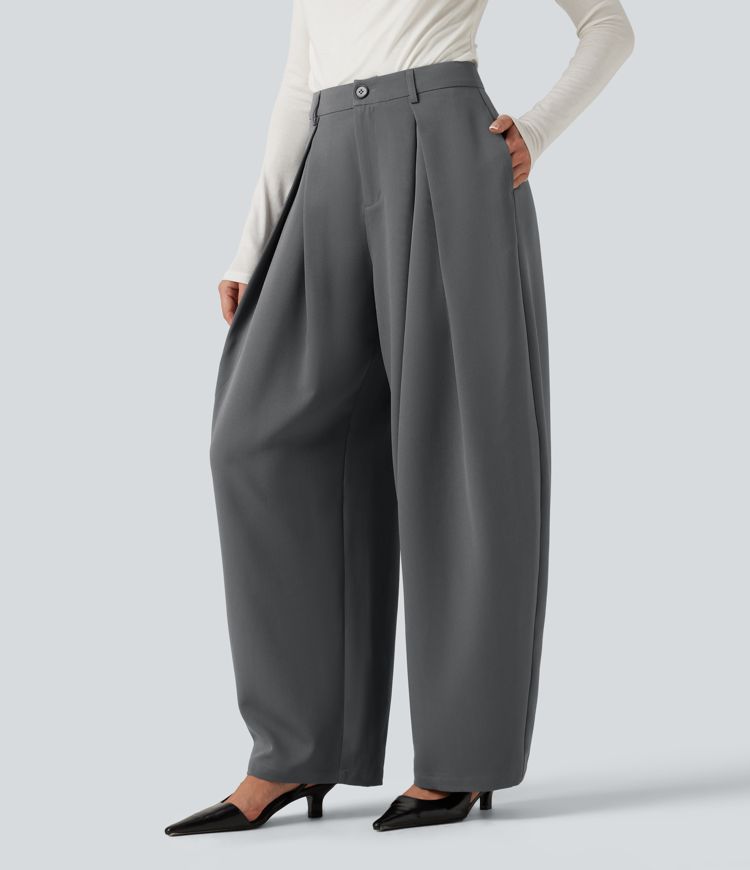 High Waisted Baggy Work Pants with Pockets High Waisted Baggy Work Pants with Pockets