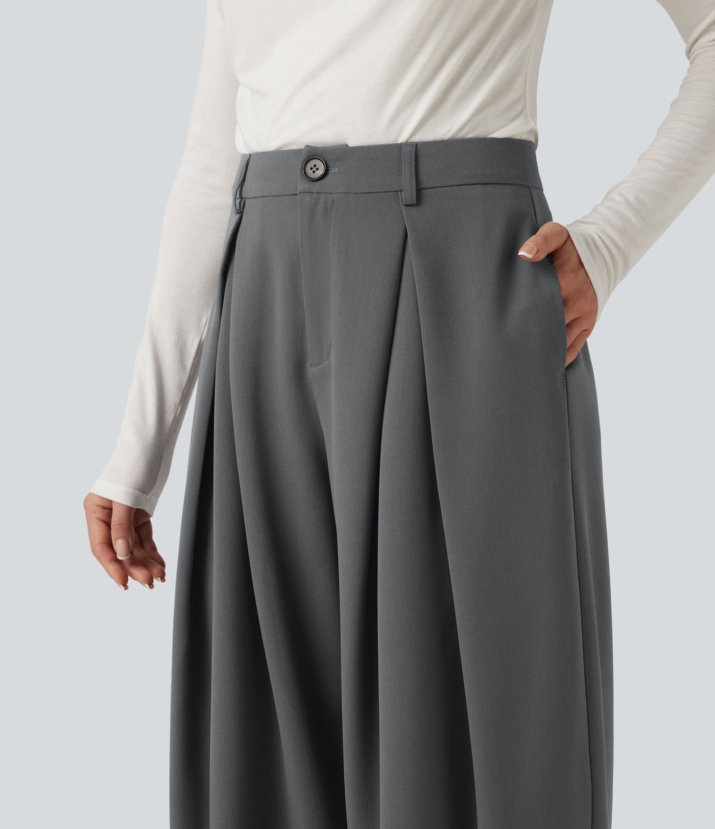 High Waisted Baggy Work Pants with Pockets High Waisted Baggy Work Pants with Pockets