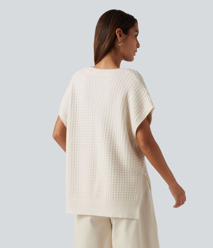 Deep V Neck Casual Sweater Vest Deep V Neck Casual Sweater Vest