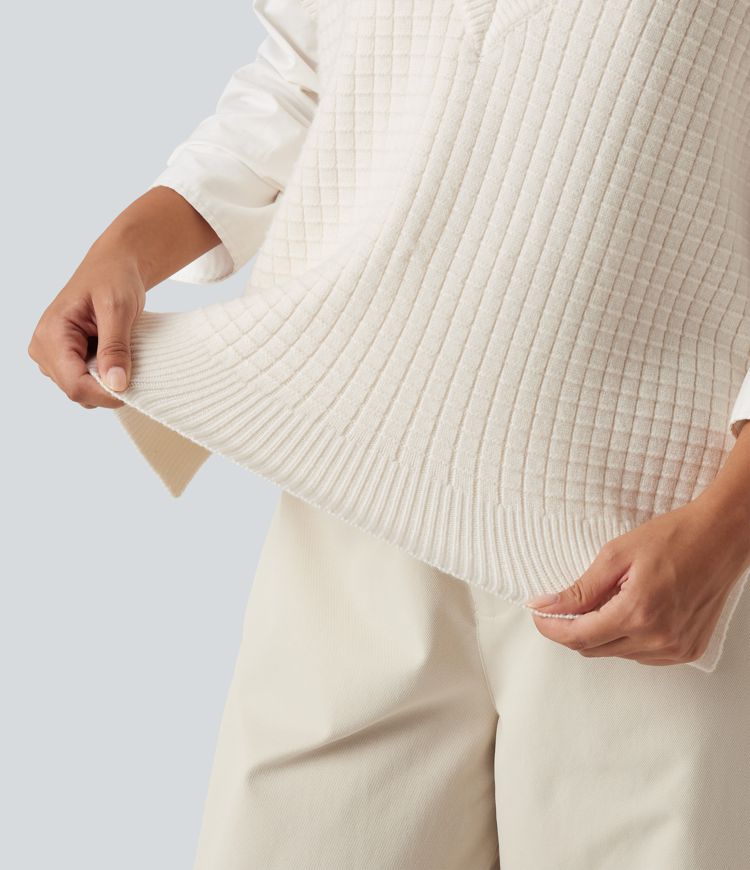 Deep V Neck Casual Sweater Vest Deep V Neck Casual Sweater Vest