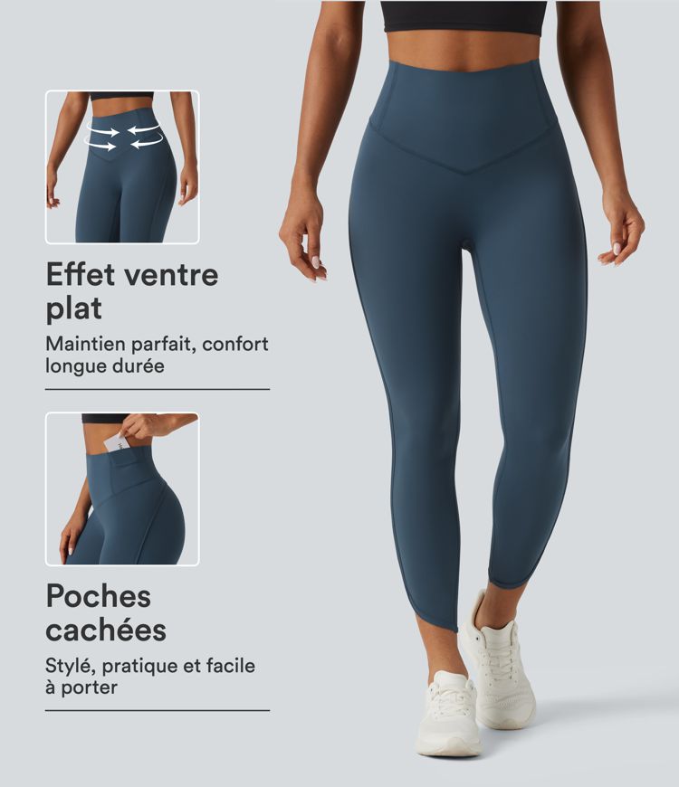 Legging de sport Halara UltraSculpt™ taille haute gainant avec poches Legging de sport Halara UltraSculpt™ taille haute gainant avec poches